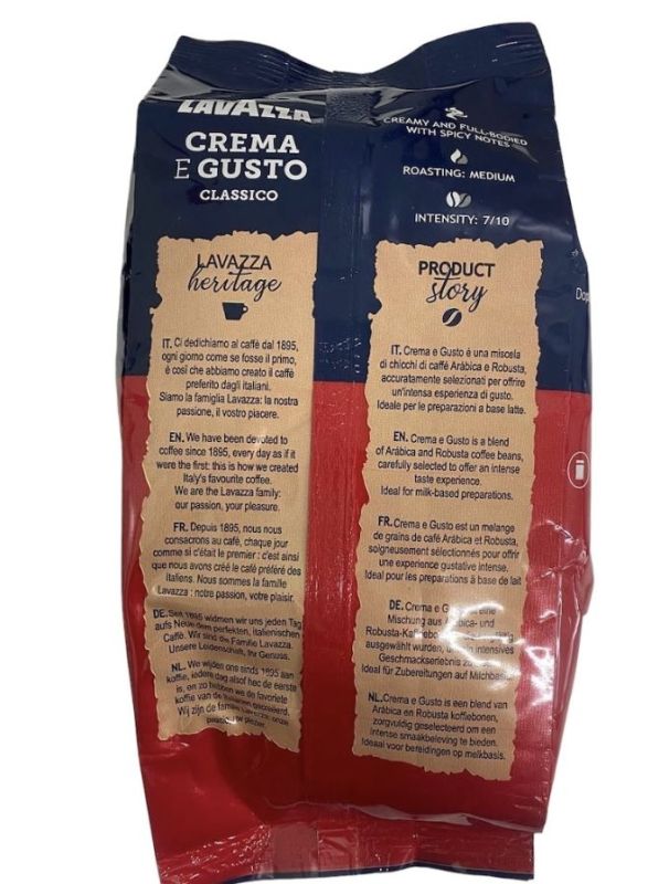 Lavazza Crema e Gusto classico Кава в зернах 1кг