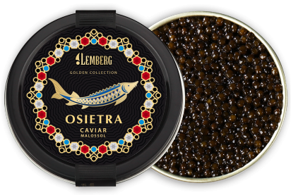 Ікра Чорна Осетрова Lemberg Osietra Caviar Malossol 100гр Лемберг 