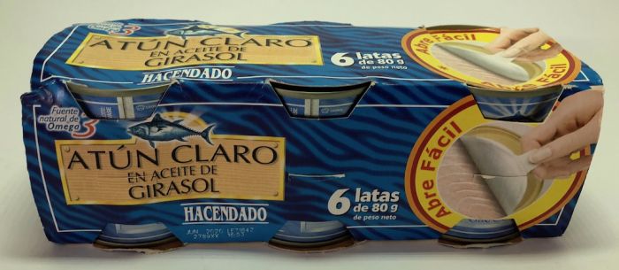 Тунец в олії Hacendado Іспанія 6шт*80гр 