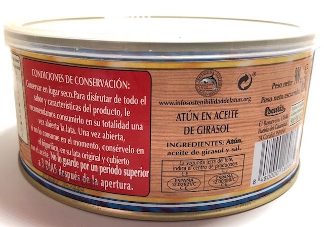 Тунець в олії Іспанія Hacendado 900гр 