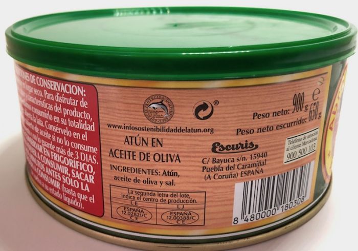 Тунець в оливковій олії Hacendado Іспанія 900гр 