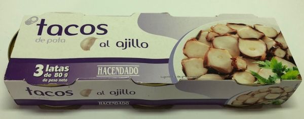 Восьминіг з часником Hacendado Іспанія 240гр